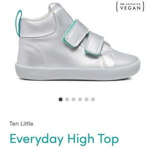 Ten Little Silver Everyday Hightop Unisex Vegan Sneakers 7.5